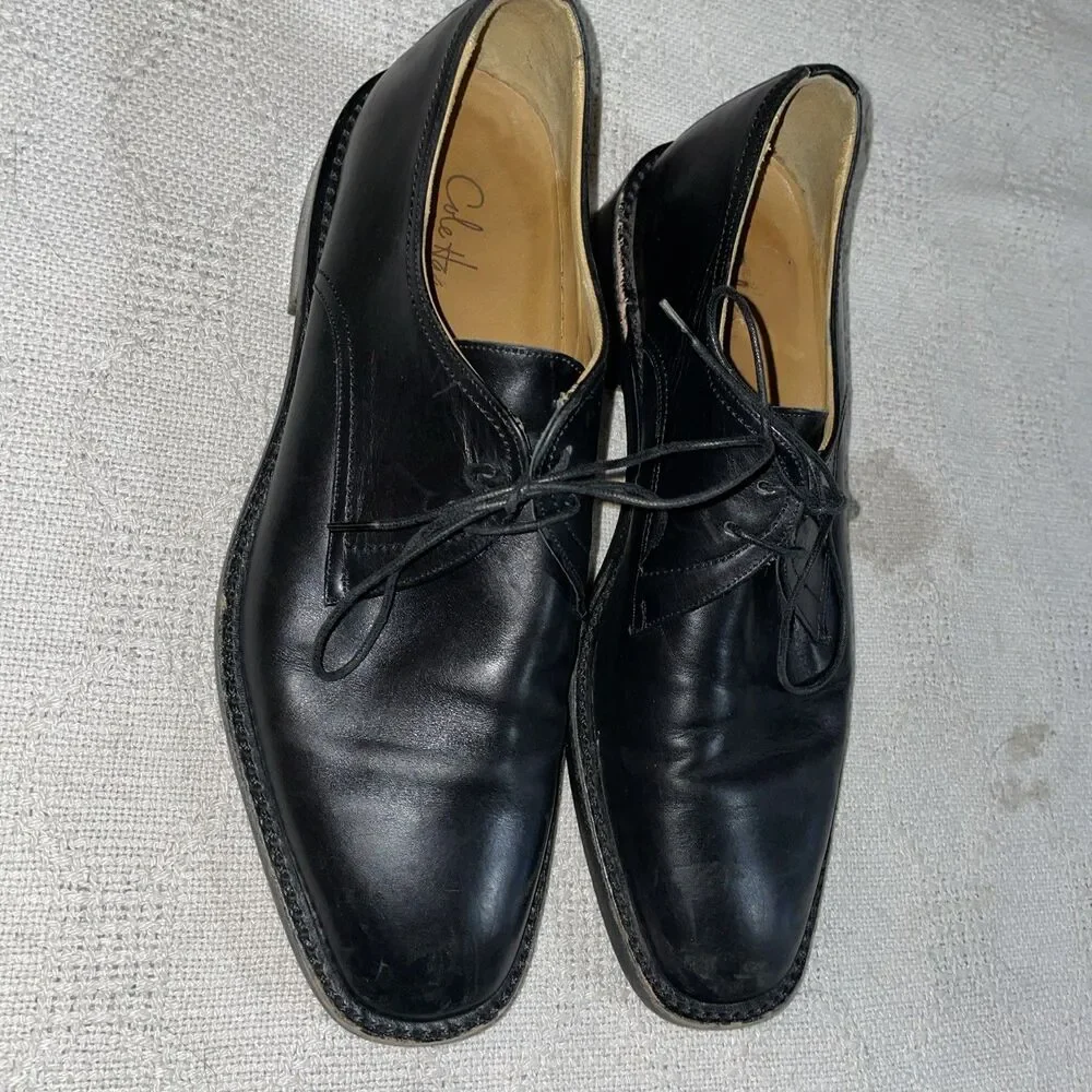 Cole Haan Italy Men’s Dress Oxfords Size 7.5 M Black Leather Business Formal